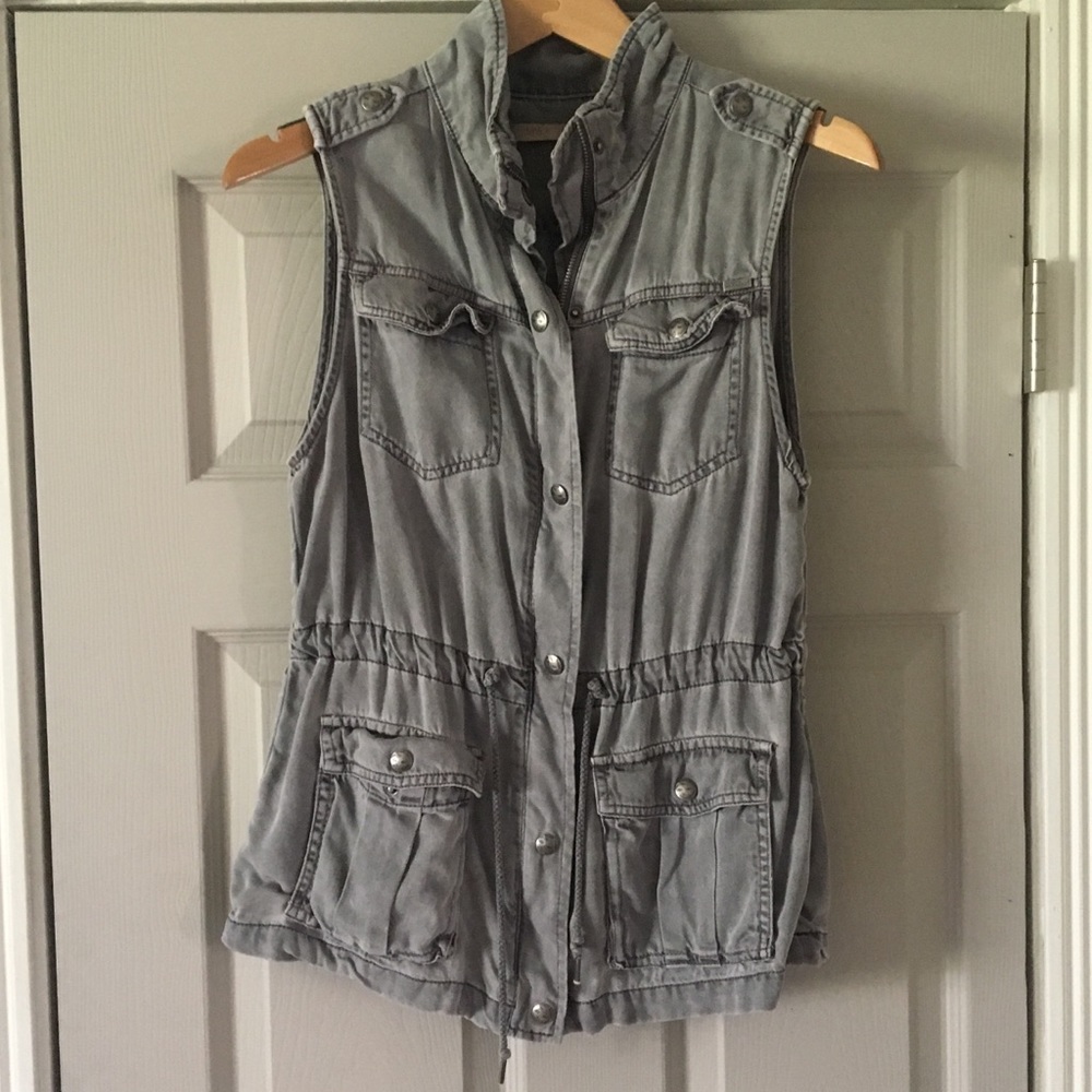 Max studio gray utility vest